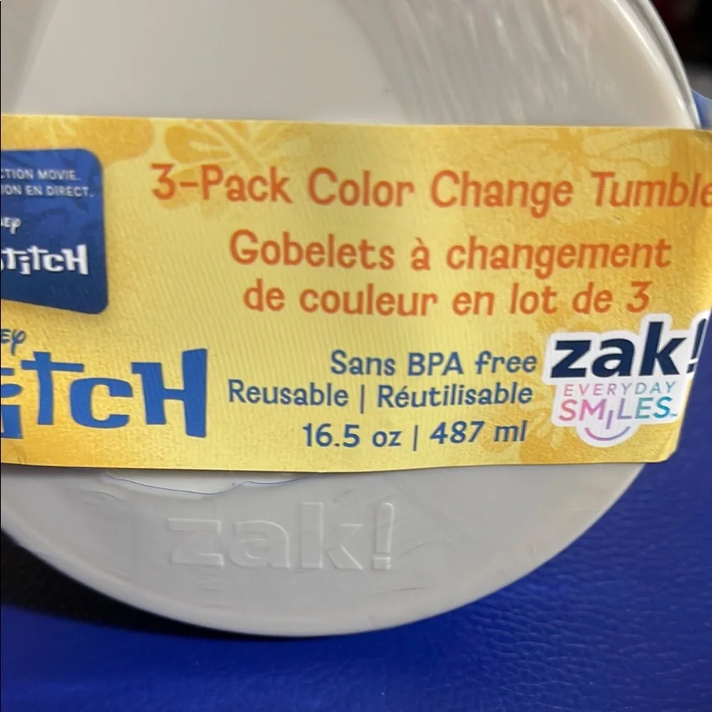 Disney Lilo & Stitch Floral Color Changing Cups Set - Blue, Pink, Yellow - Picture 7 of 7